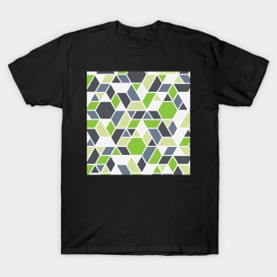 Abstract Geo - Green & Grey T-Shirt